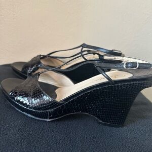 Cole Haan Genuine Python Heeled Sandals